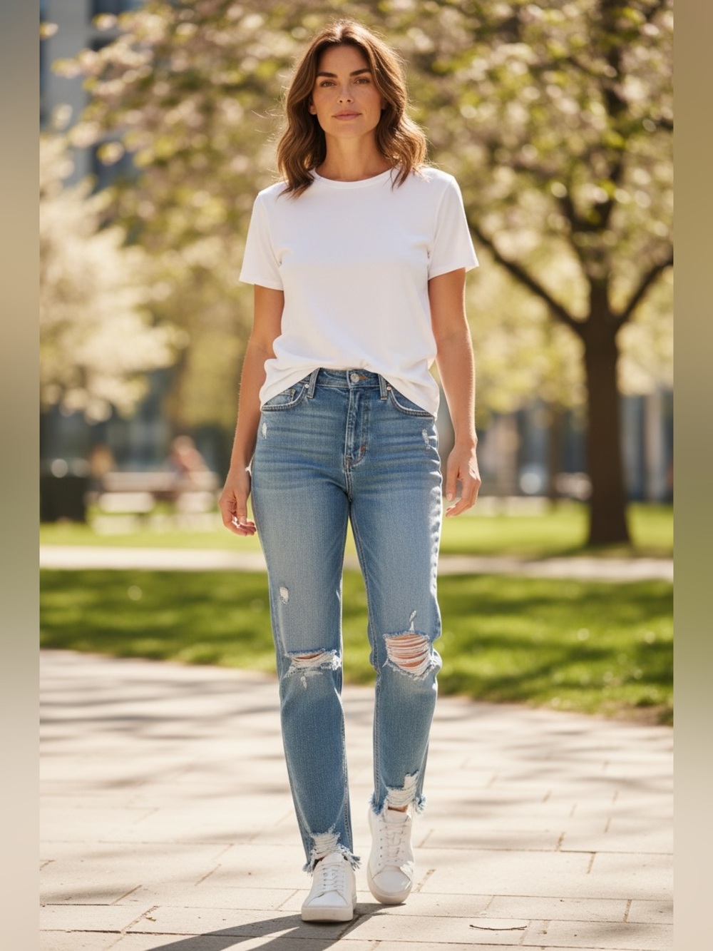 Insane Gene Light Blue Distressed Straight-Leg Jeans